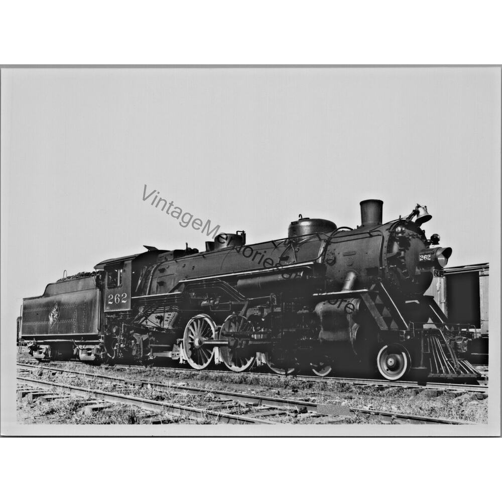 Vtg‎ Mobile & Ohio Railroad M. O. 262 Steam Locomotive 5"x7" Real Photo T2-533